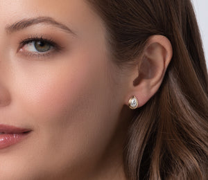 Layered Pear Studs
