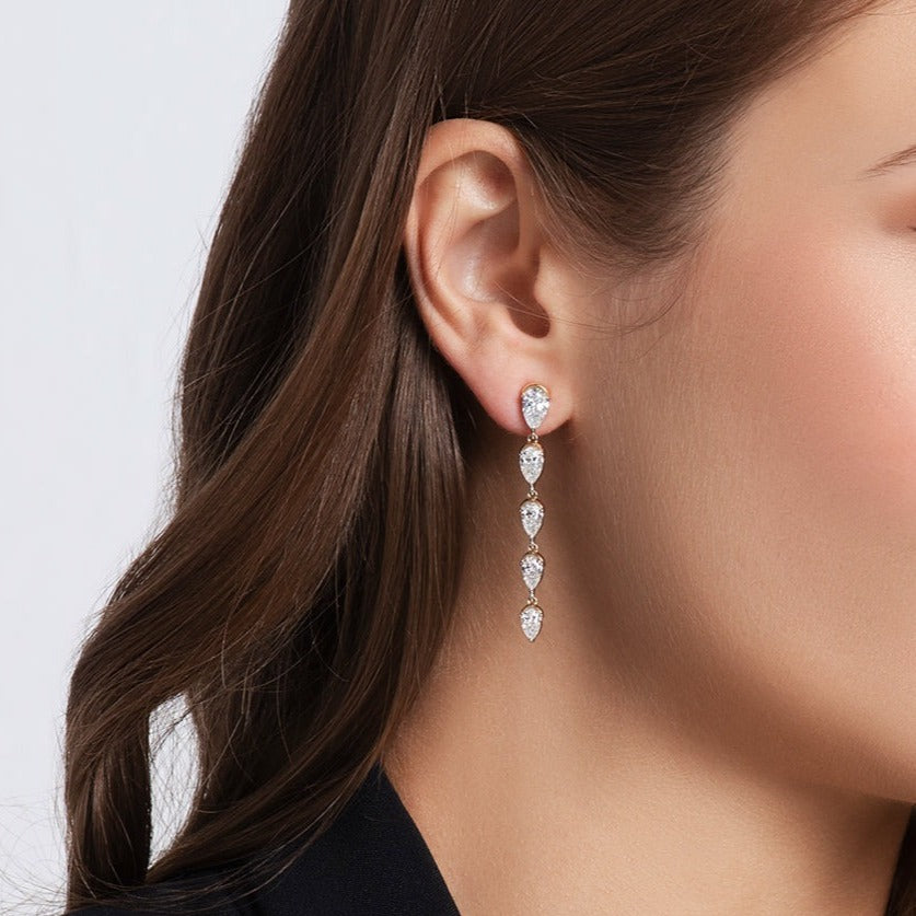 Graduated Cuddle Pear Drop Earrings