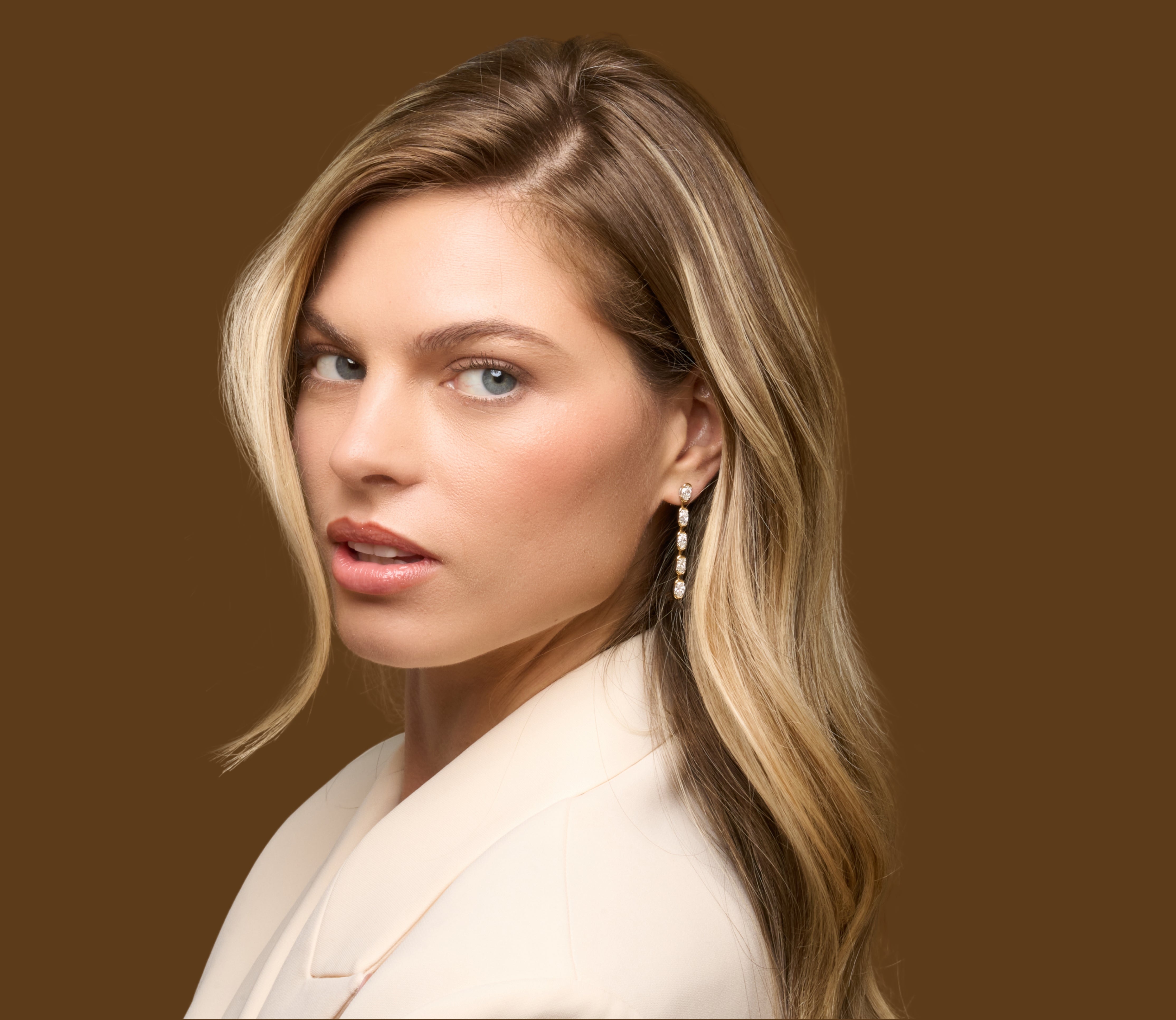 Cuddle Five Drop Oval Shape Earrings