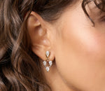 Diamond Pear Chandelier Earrings