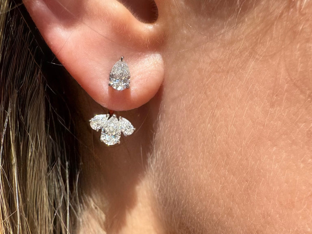 Diamond Stud Triple Pear Enhancers