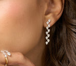 Pear Shape Diamond Long Offset Drops