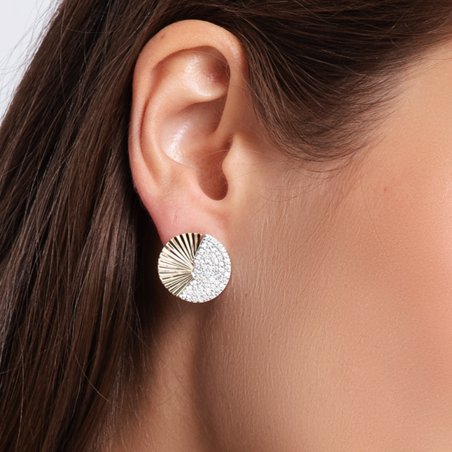Aura Split Stud Earrings