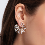 Aura Feathered Large Fan Earring