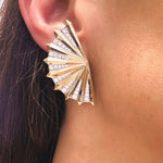 Aura Fan XL Large Stud Earring