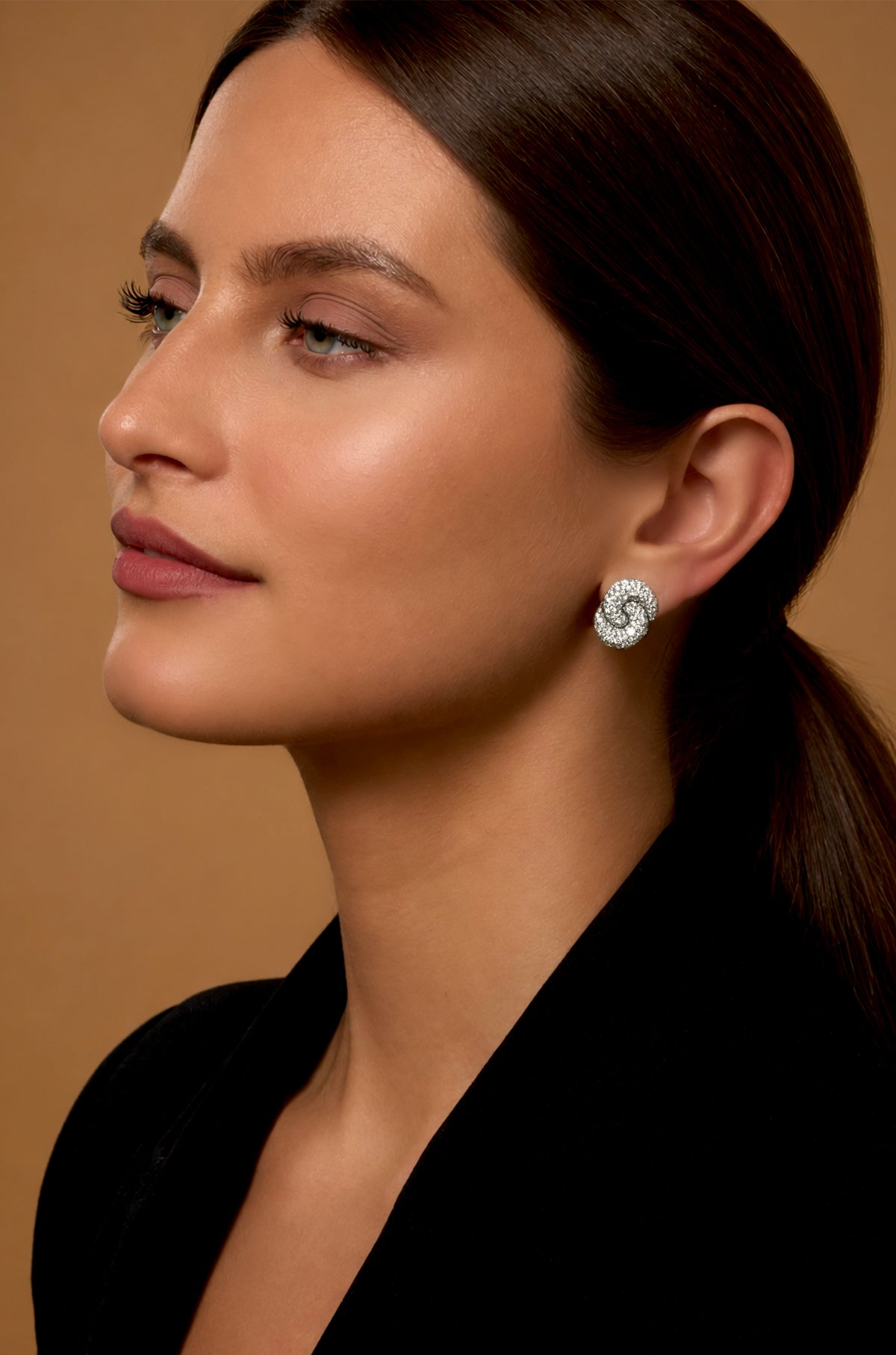 All Diamond Medium Duet Earrings