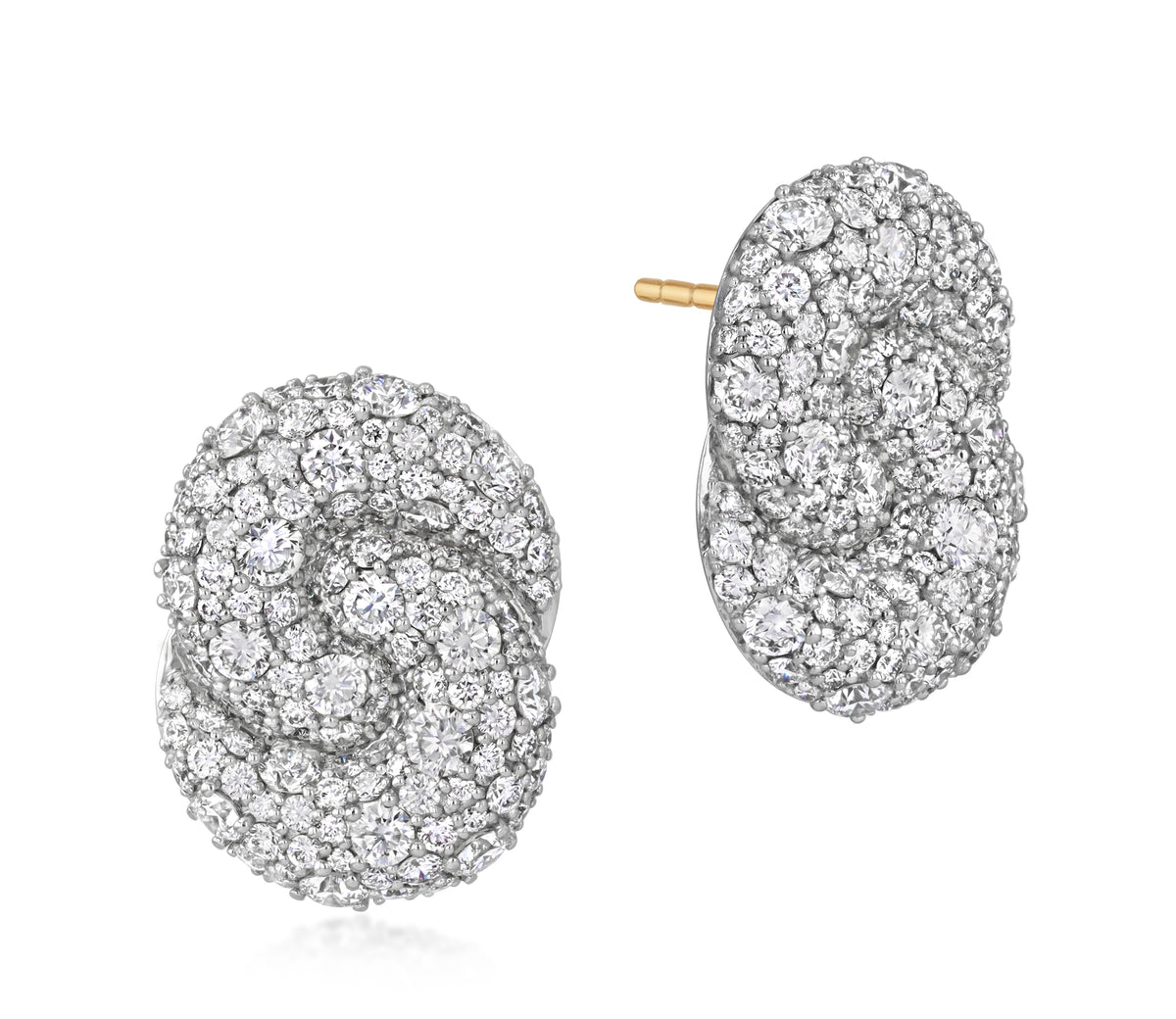All Diamond Medium Duet Earrings
