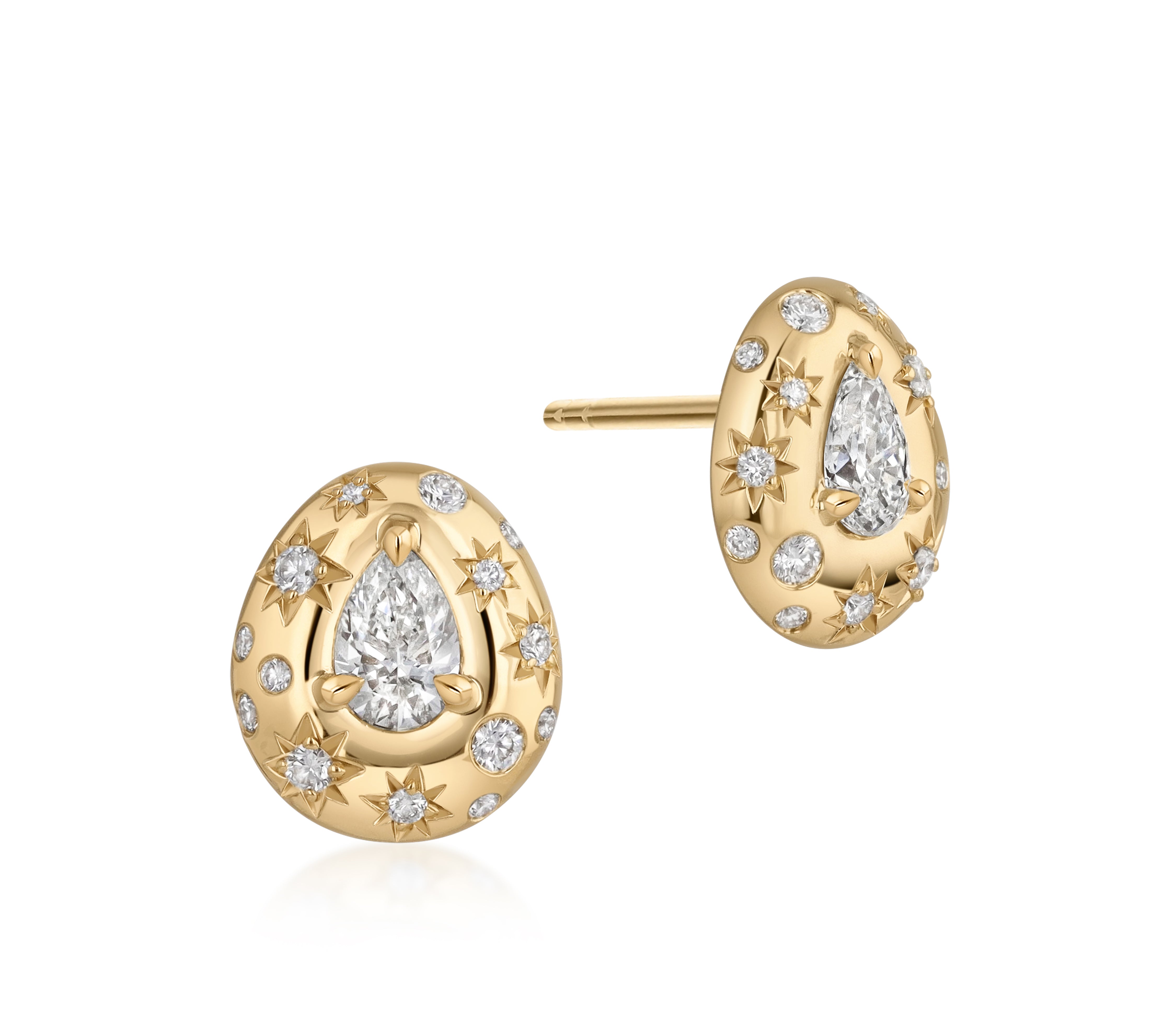 Pear Shape Diamond Astrid Studs