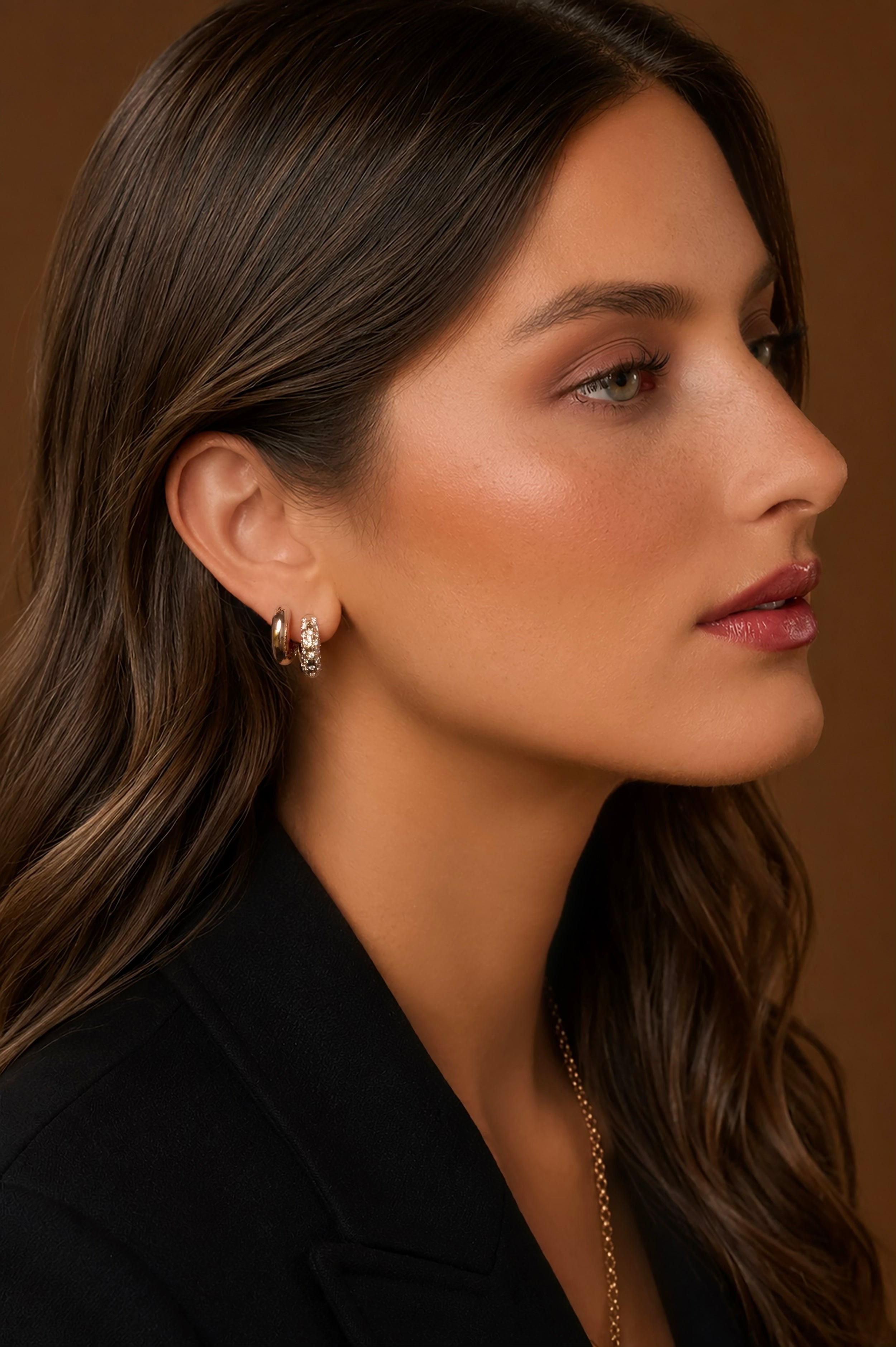 Medium Celeste Mood Hoops