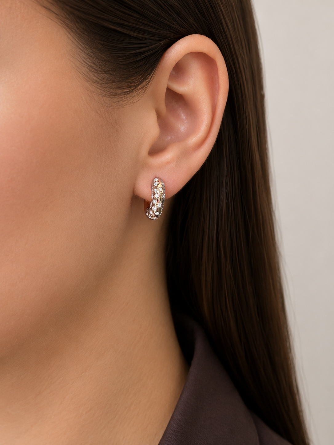 Medium Celeste Mood Hoops