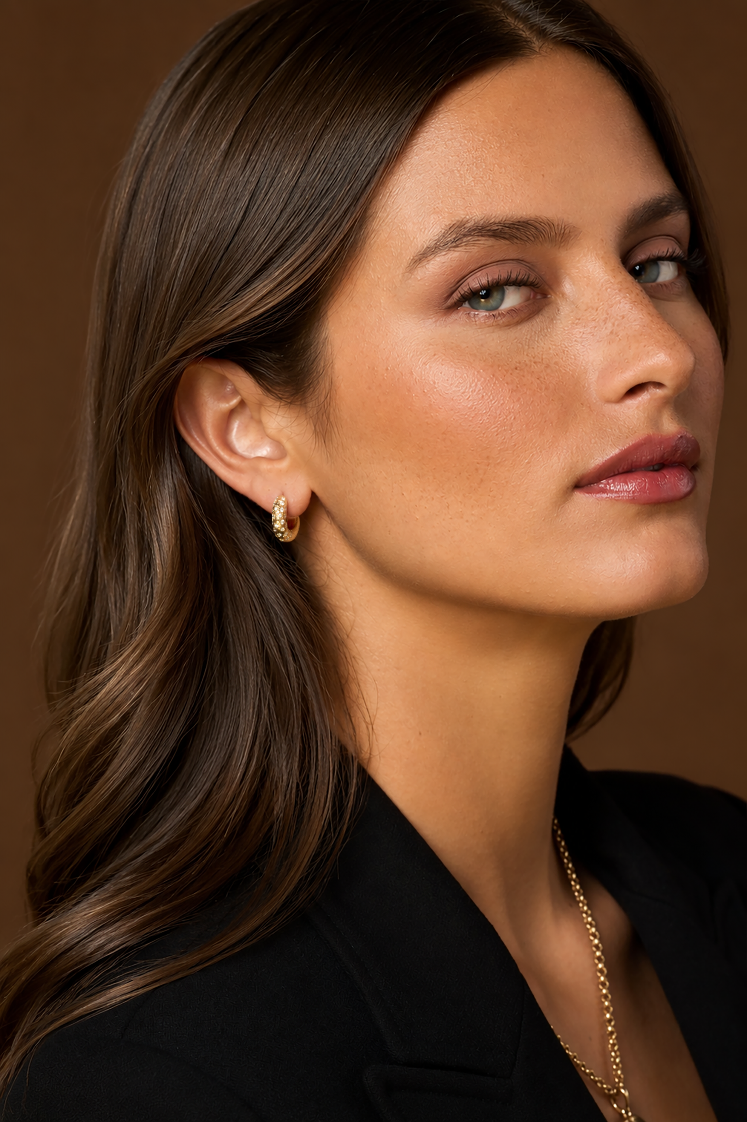 Medium Celeste Mood Hoops