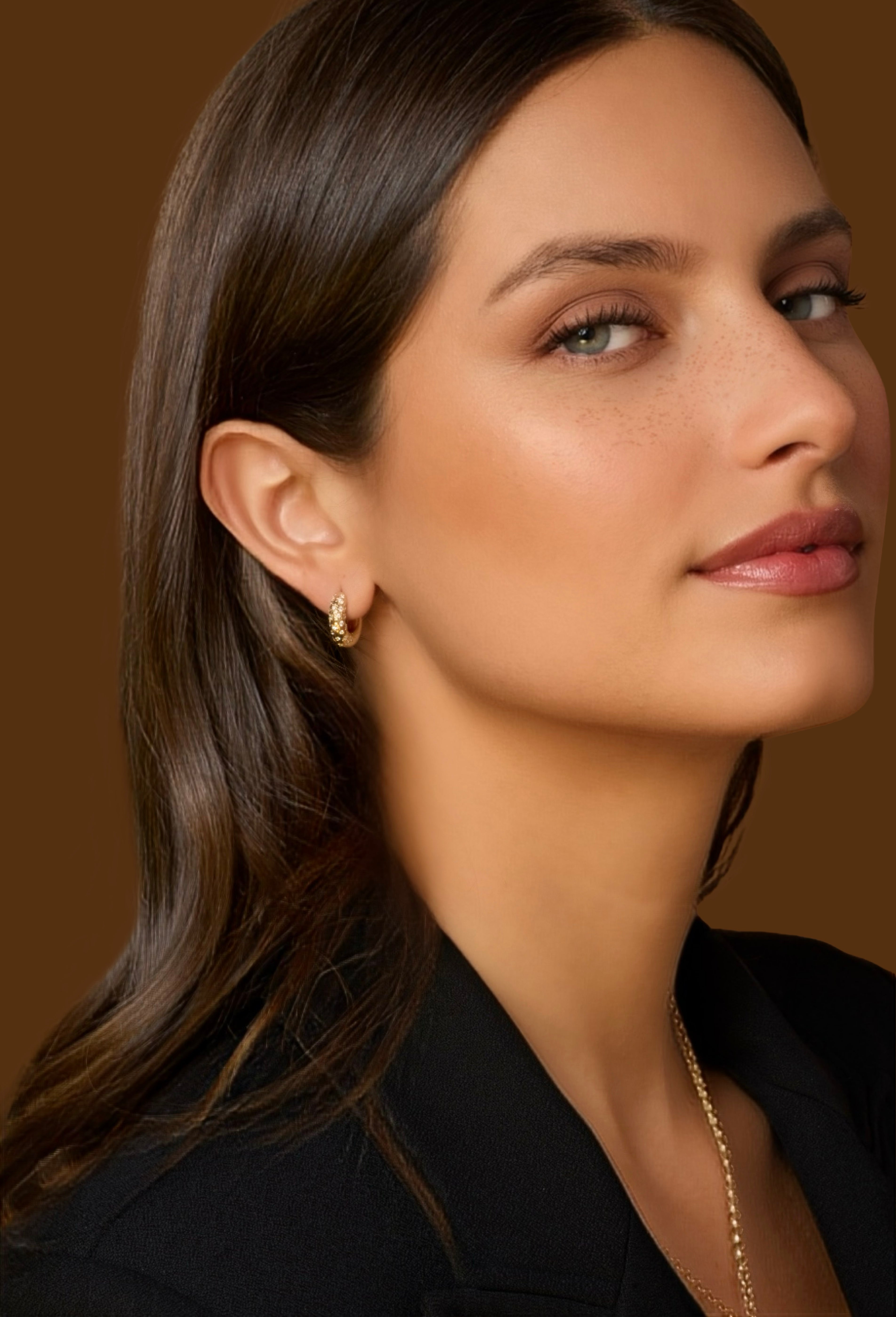 Medium Celeste Mood Hoops