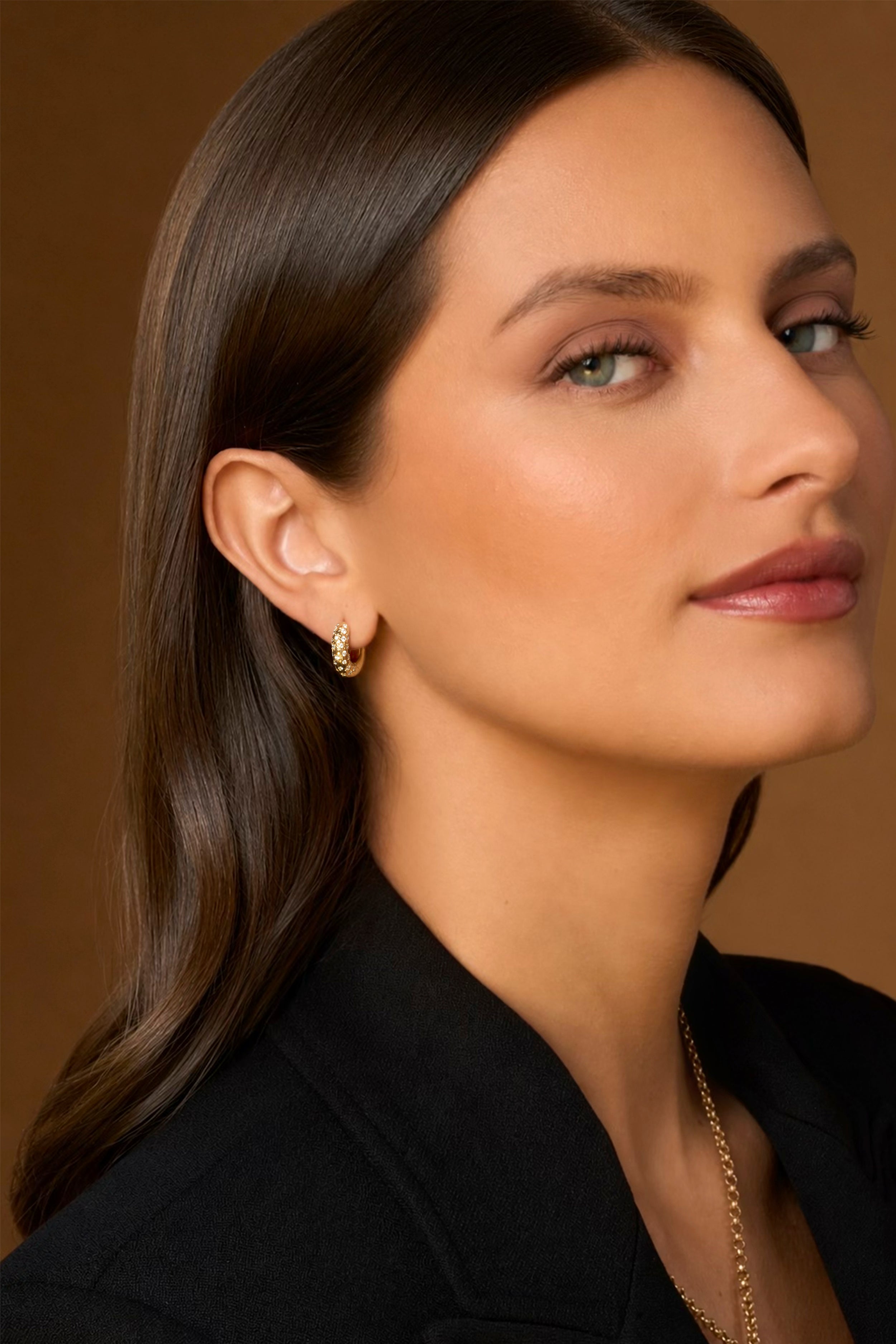 Medium Celeste Mood Hoops