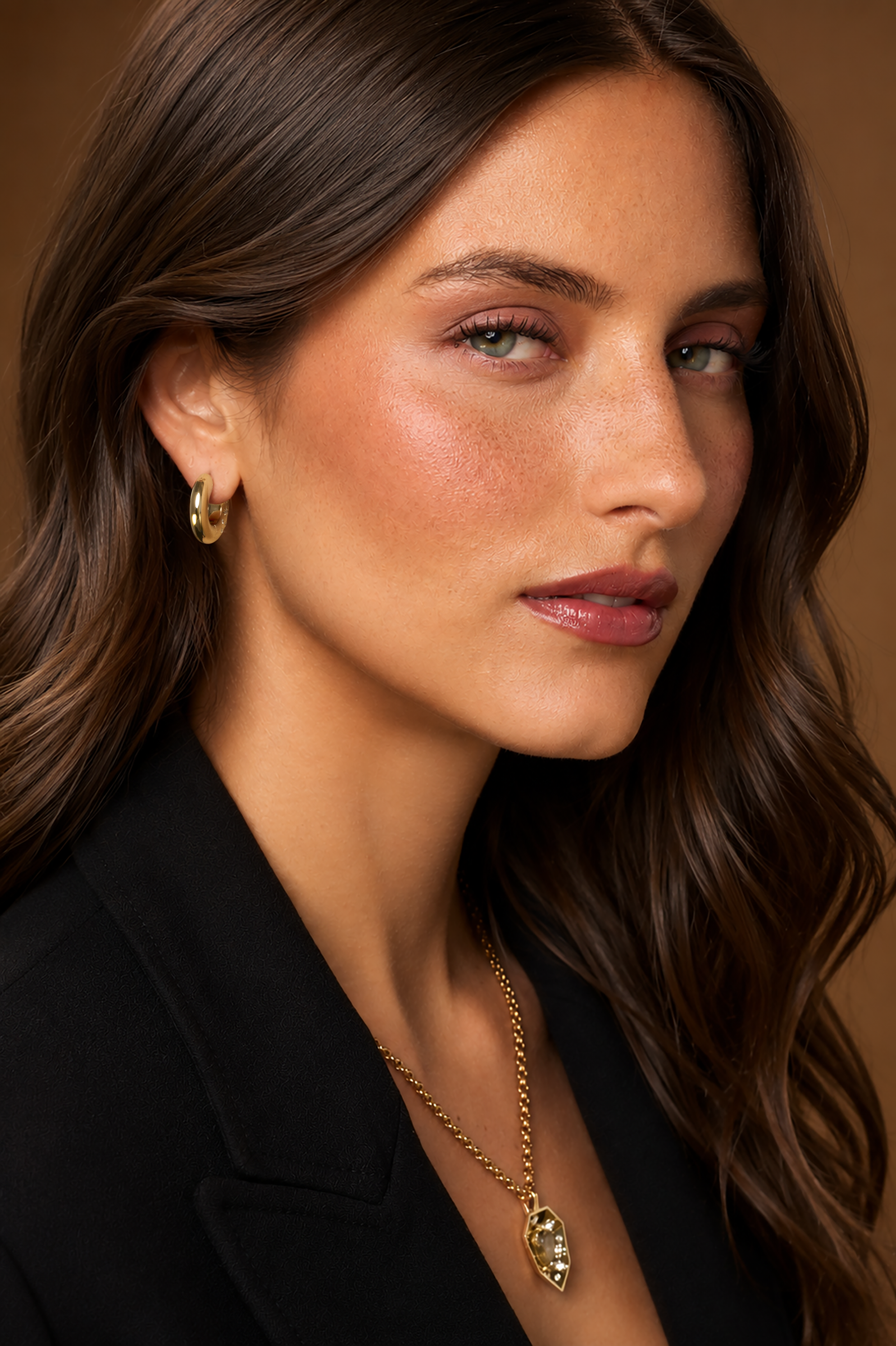 Large Celeste Mood Hoops
