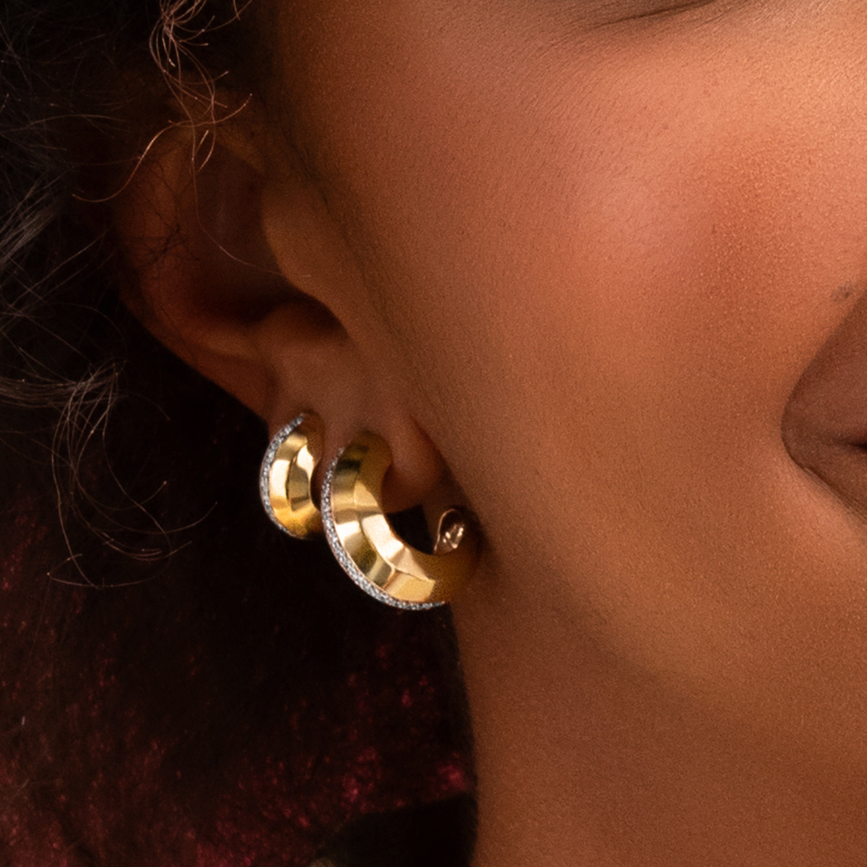 Diamond Layered Hoop