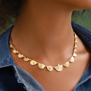 Pear Shape Diamond Layered Demi Station Necklace