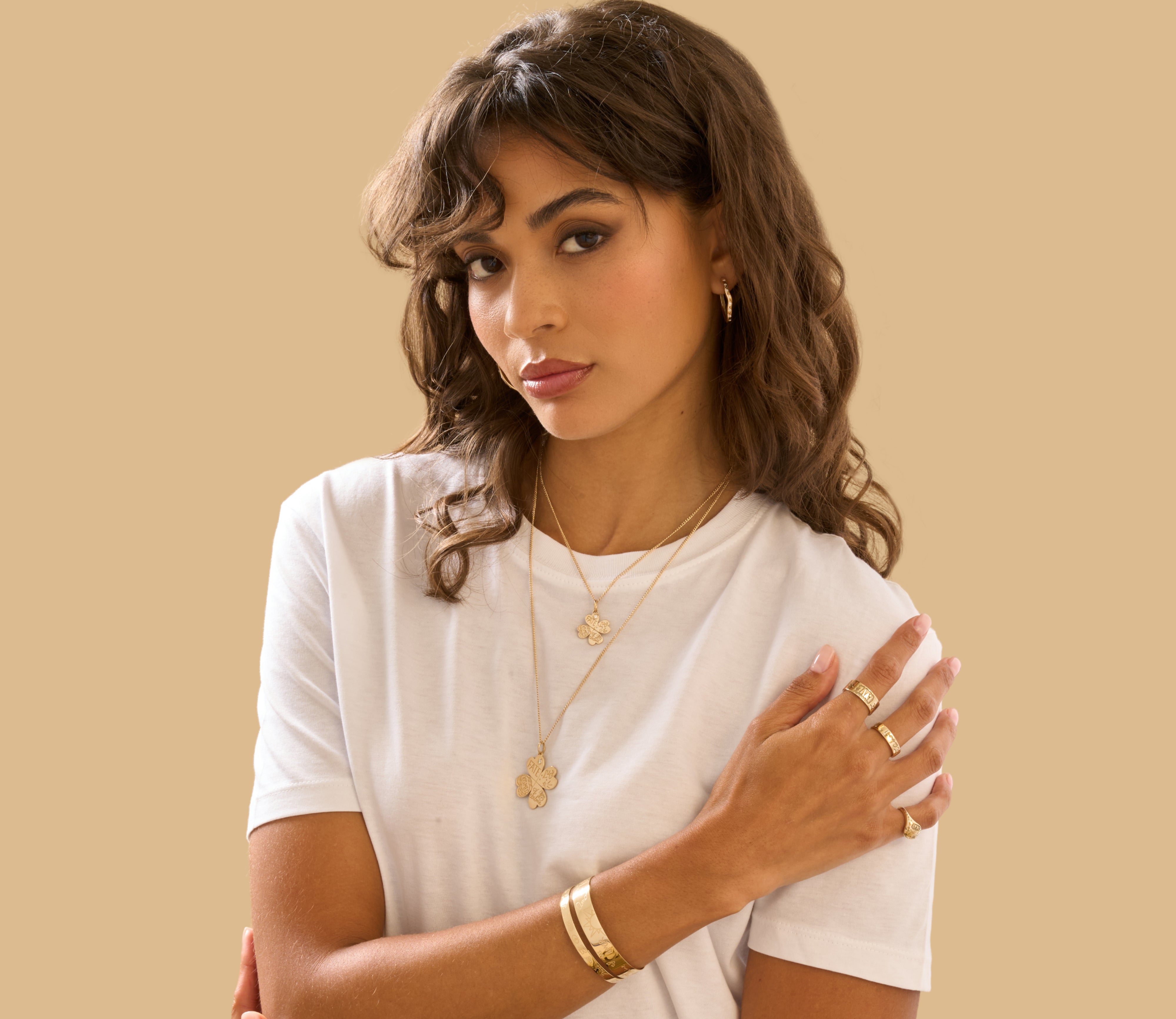 Gold U Link Link Chain Bracelet