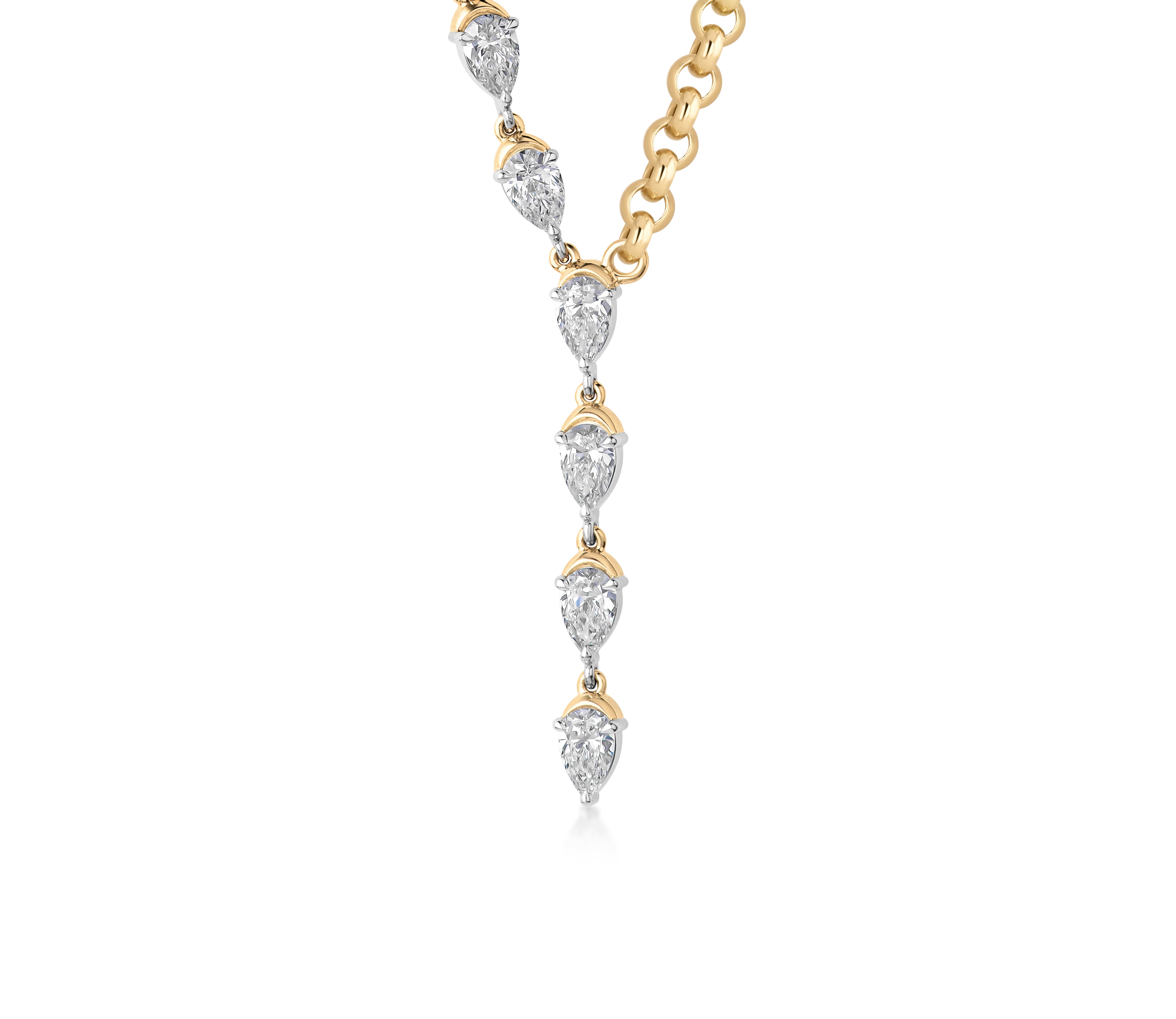 Pear Cuddle Six Station Y-Necklace
