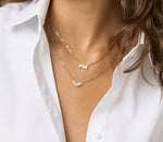 Graduated Pear Shape Diamond Five Pear Necklace