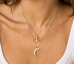 Diamond Cuddle Small Peace Sign Necklace