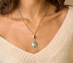 Turquoise & Rhodolite Necklace