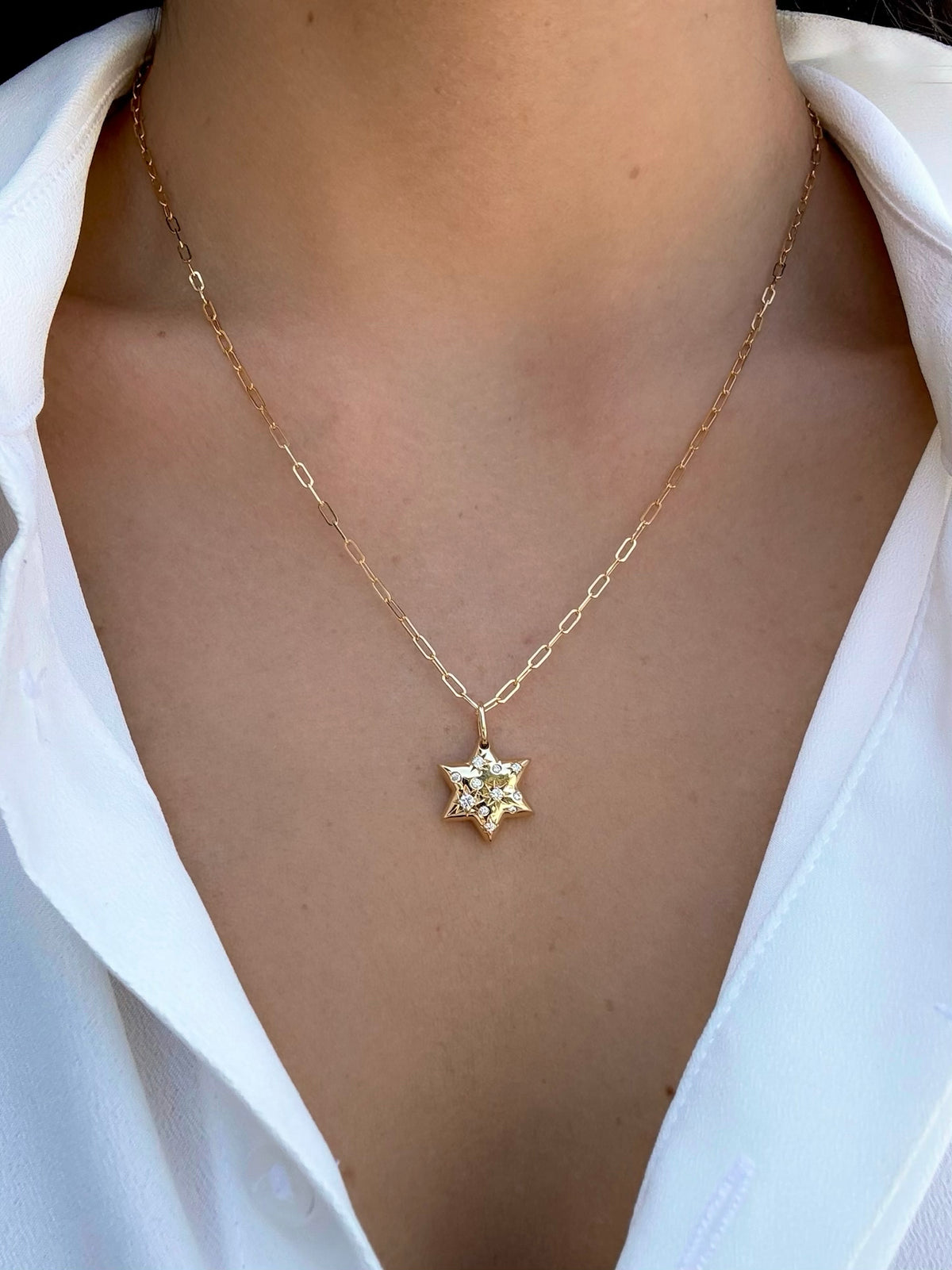 Celeste 15mm Star of David Necklace