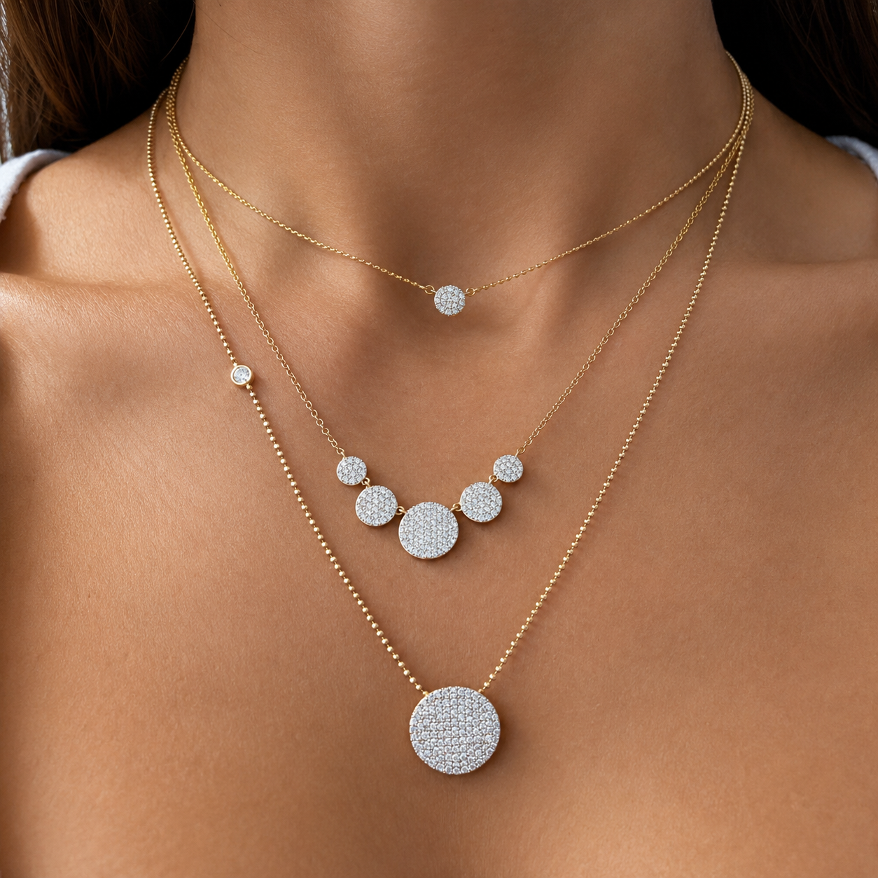 Graduated Infinity Station Necklace