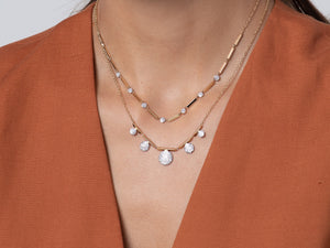 Large Graduated Infinity Offset Station Necklace
