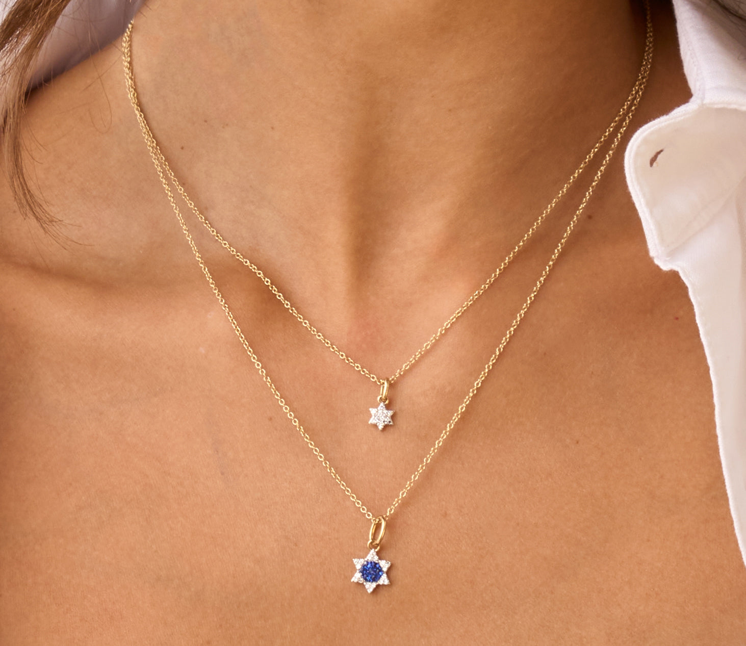 Micro Infinity Star of David Necklace