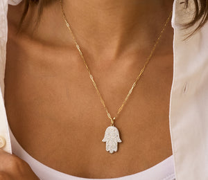 Infinity XL Hamsa Necklace