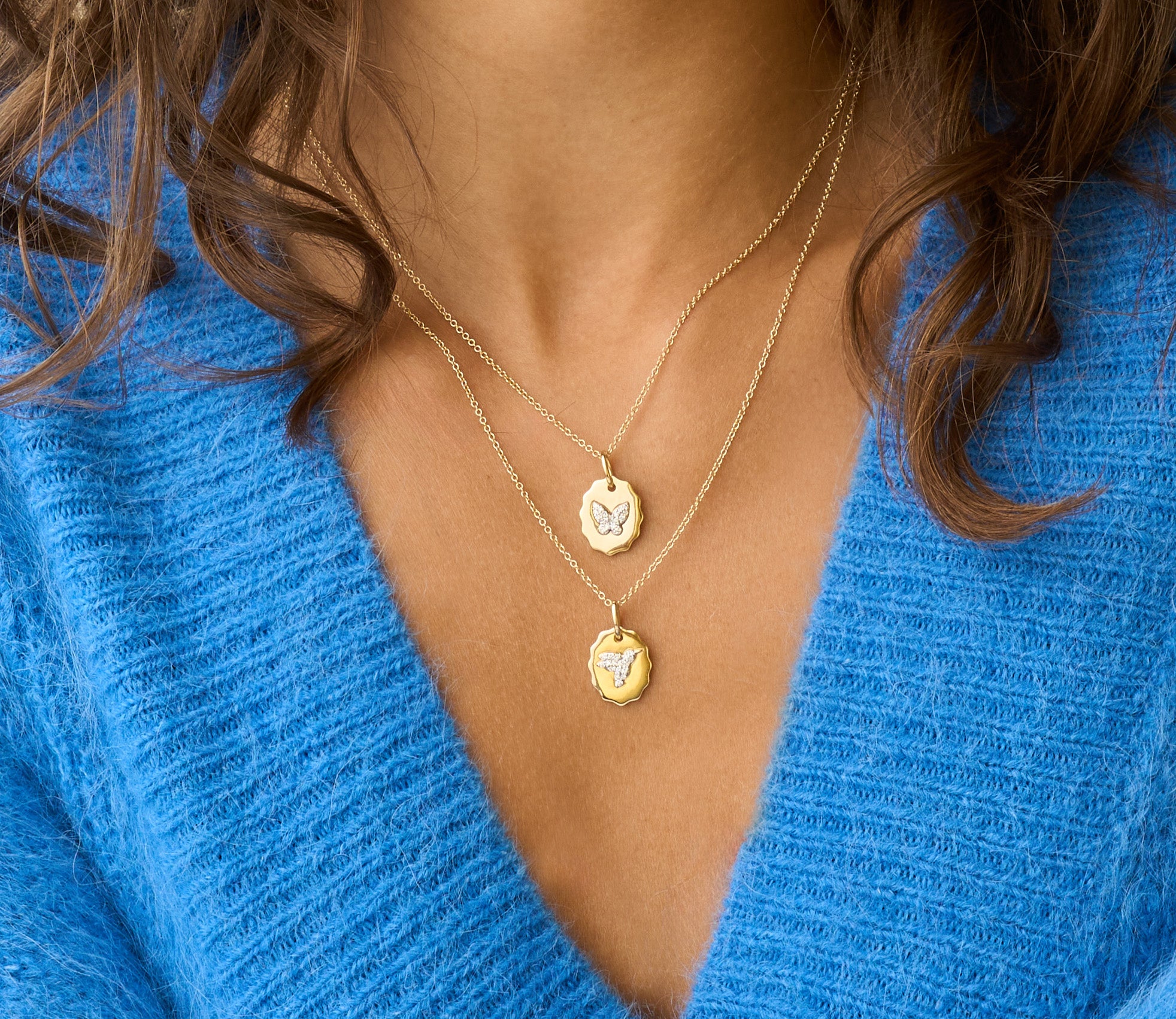 Butterfly Medallion Necklace