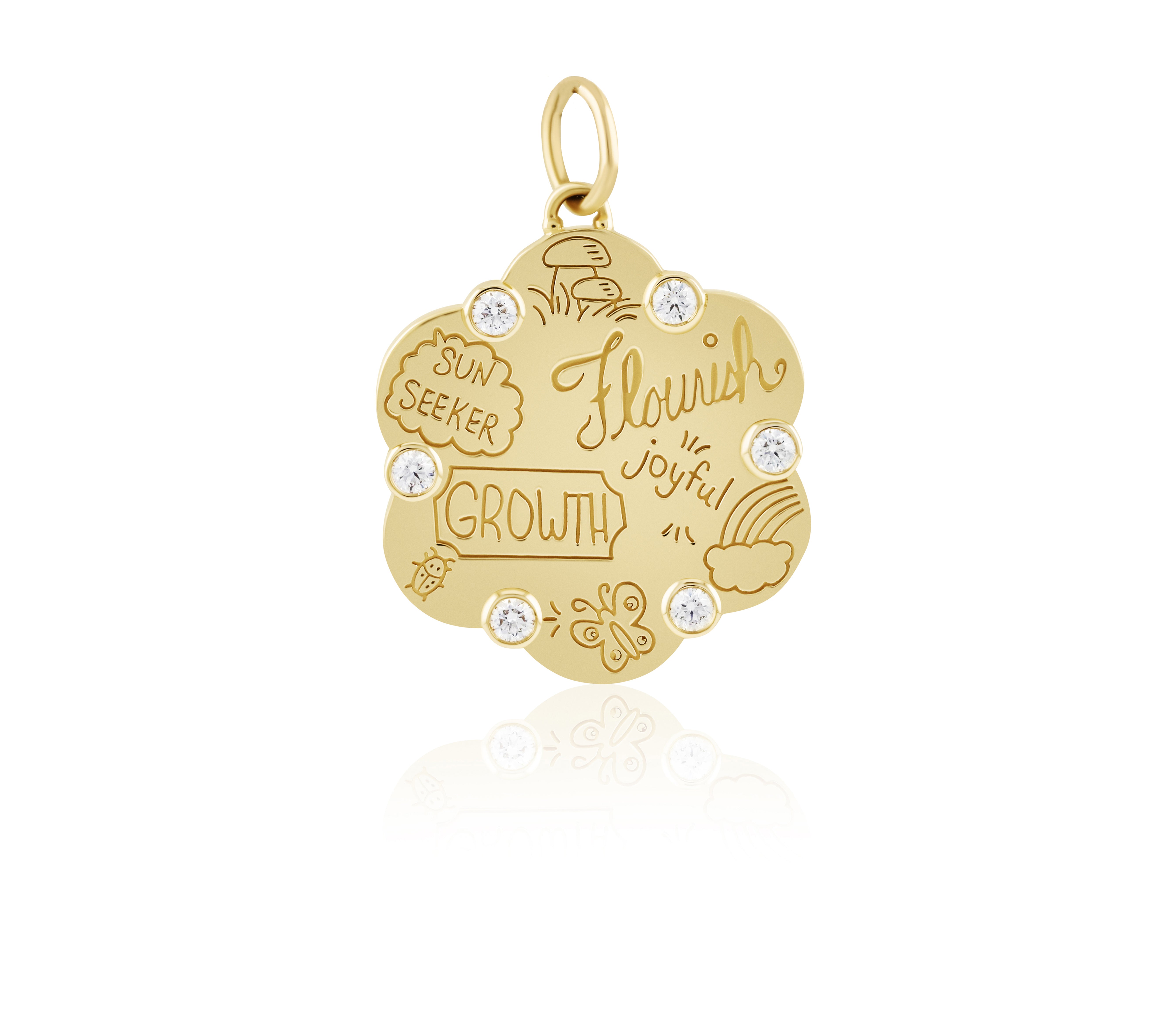 34 mm Flower Love Languages Pendant