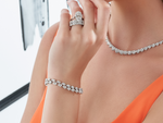 Pear Diamond E-W Line Bracelet