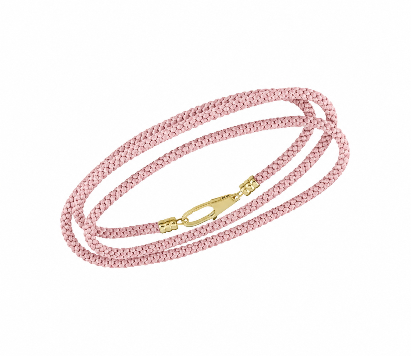 Pink Kumihimo Silk Rope with Clasp