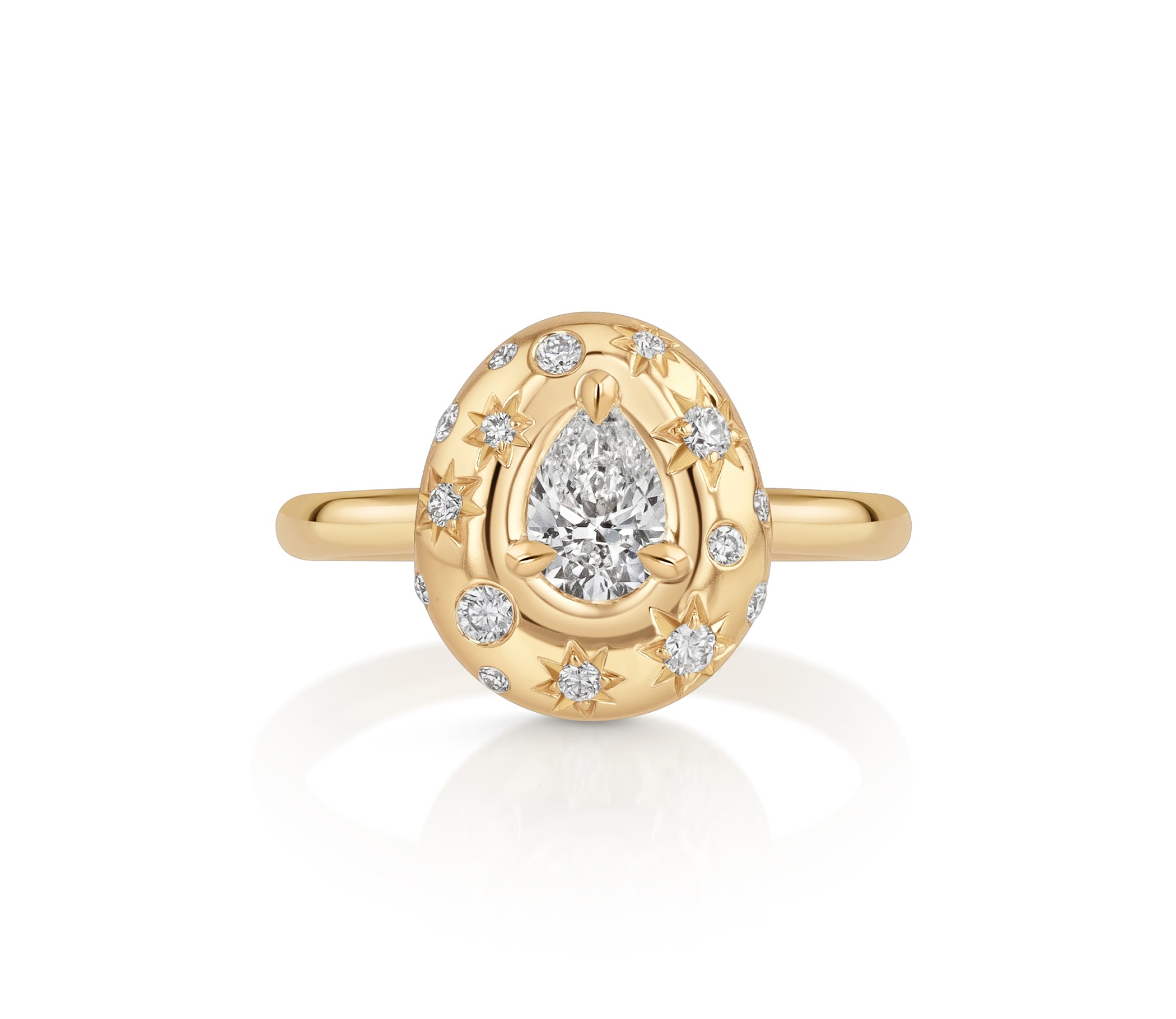 Pear Shape Diamond Small Celine Ring