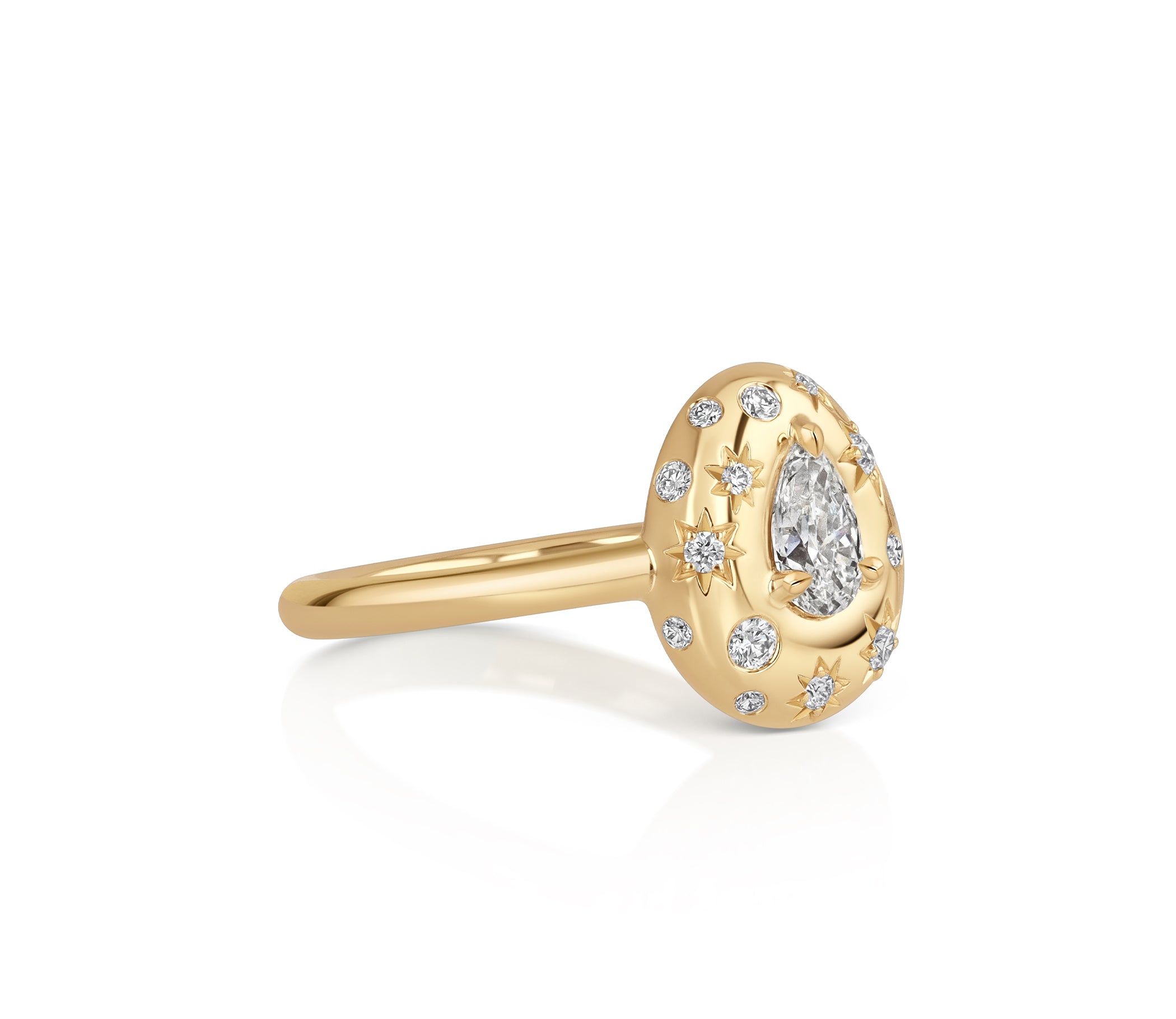 Pear Shape Diamond Small Celine Ring