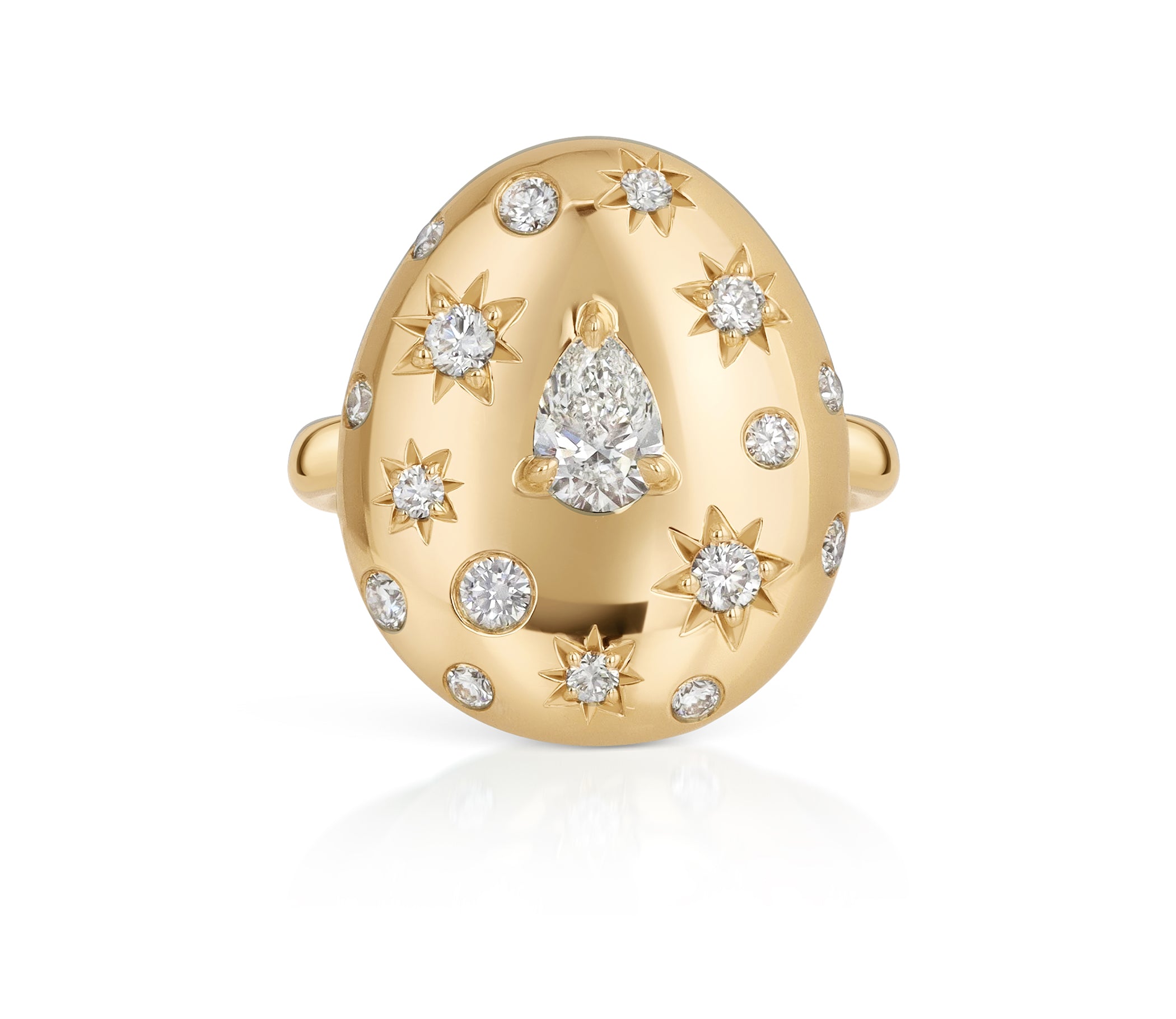 Pear Shape Diamond Large Celine Ring