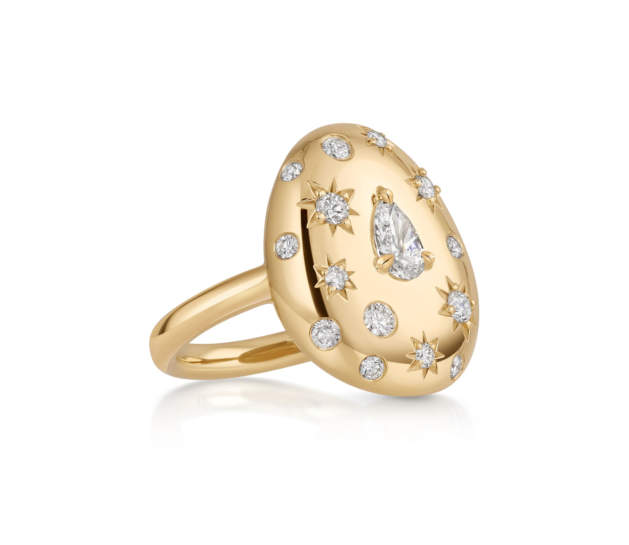 Pear Shape Diamond Large Celine Ring