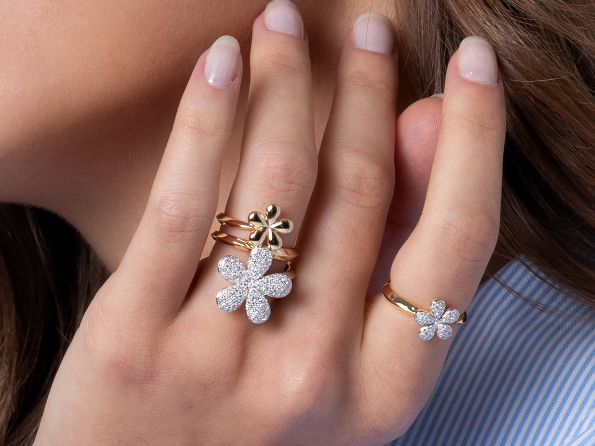 Forget-Me-Not Large Double Flower Ring