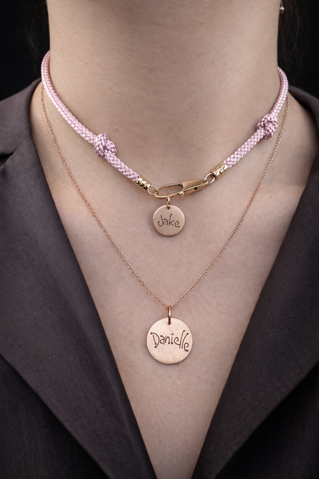 Rose Gold Carved Tag