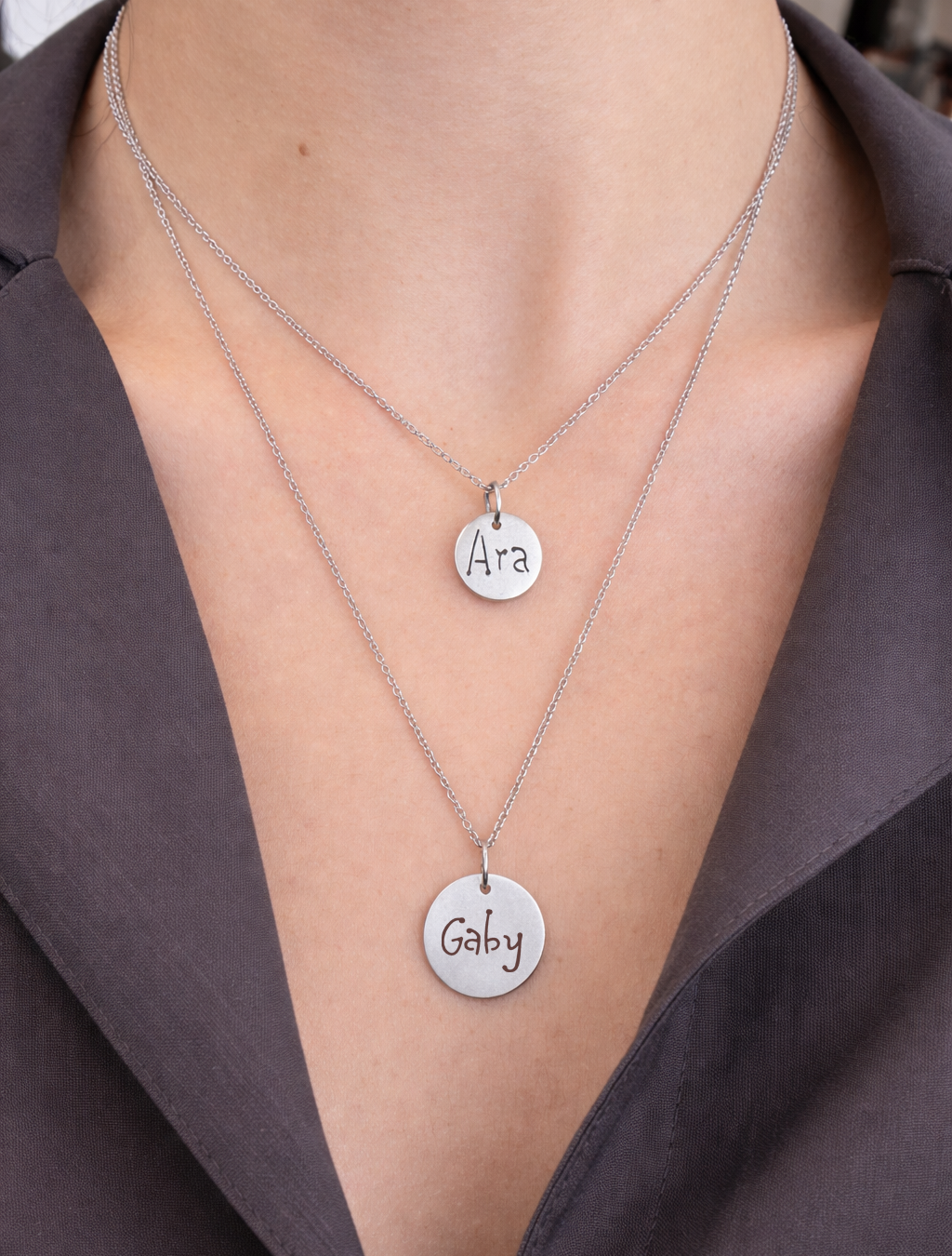 Sterling Silver Carved Tag