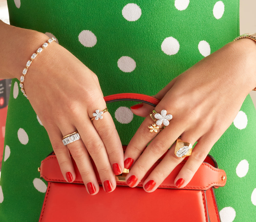 Forget-Me-Not Large Double Flower Ring