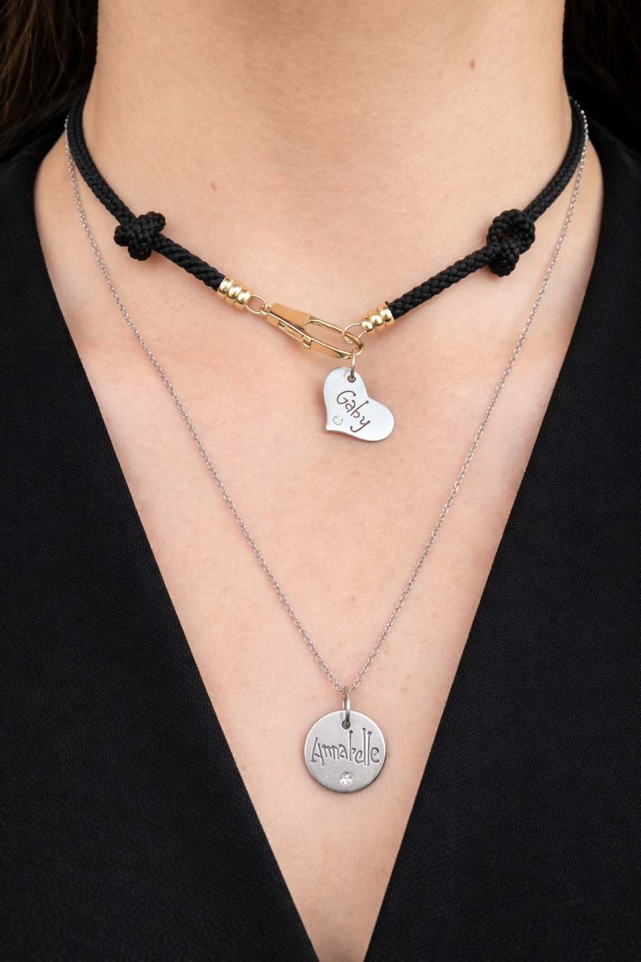 White Gold Heart Carved Tag with Diamond