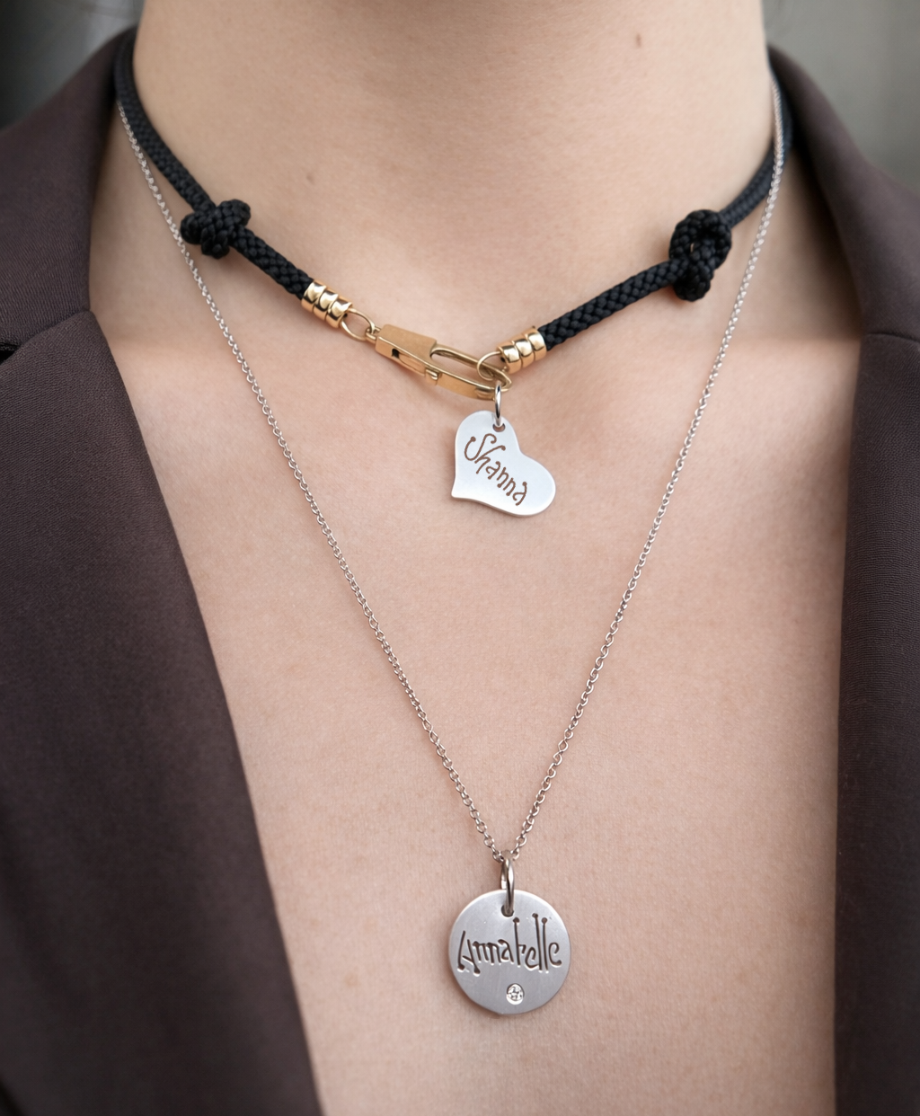 White Gold Heart Carved Tag