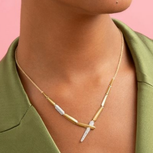 Infinity Knife Edge Overlay Necklace