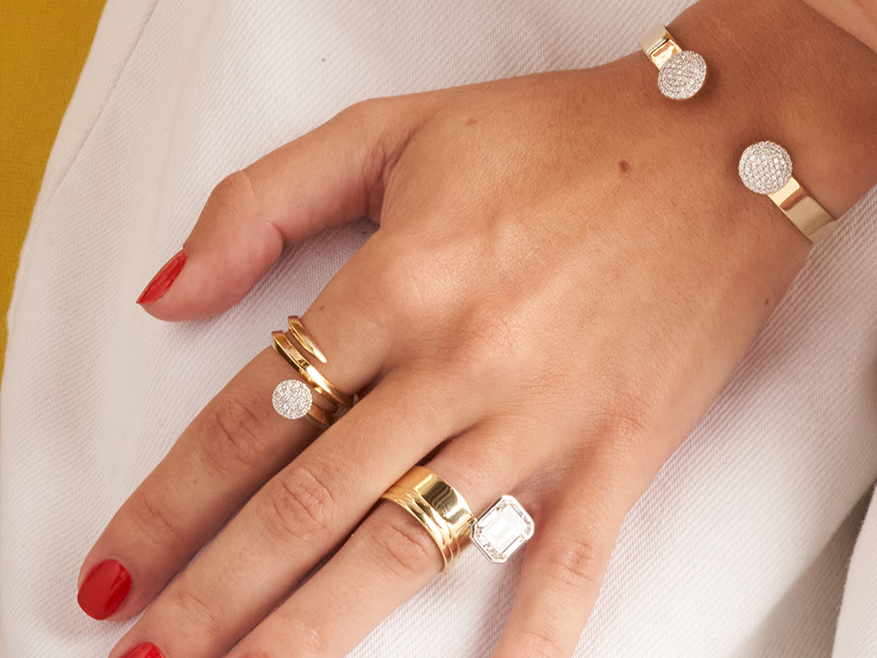 Infinity Double Wrap Knife Edge Ring