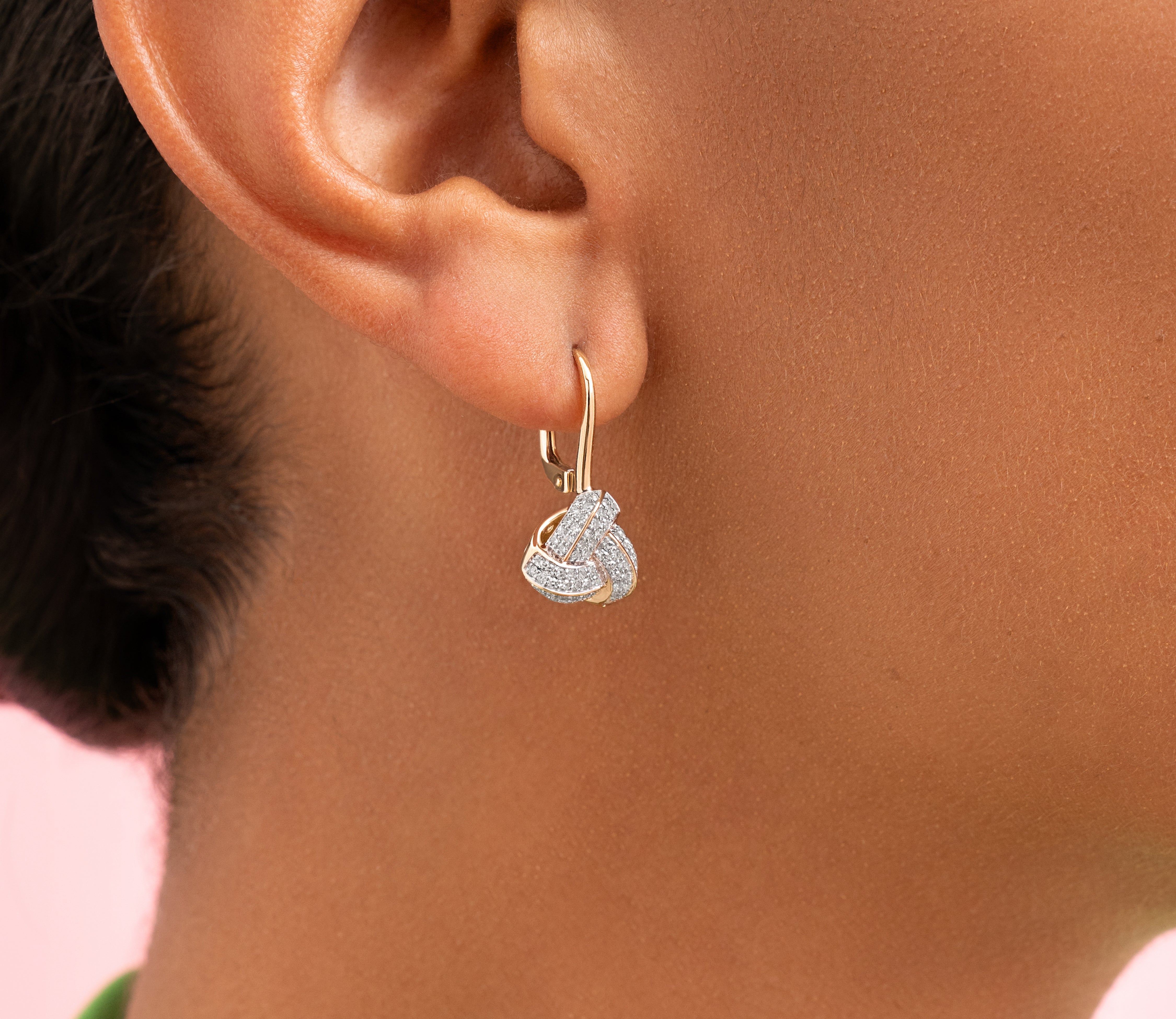 Tied Up In Love Leverback Earrings