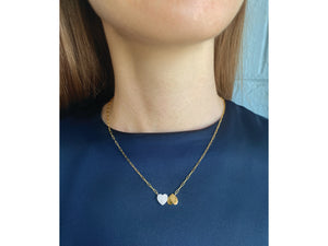 Double Heart Mini Necklace