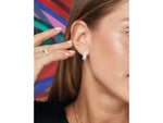 5.00 TCW Emerald Cut Mini Hoop Earrings