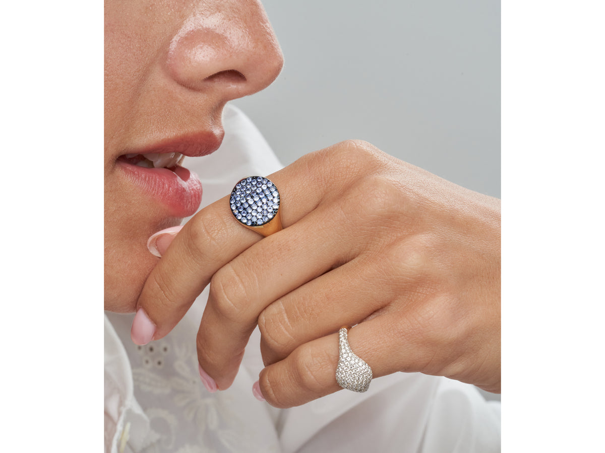 Infinity Signet Ring Denim Medium Infinity Signet Ring – Phillips House